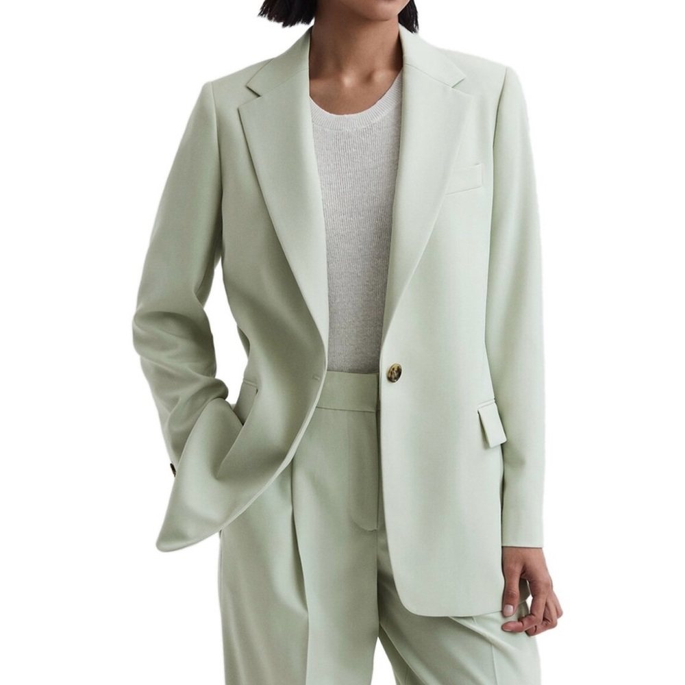 REISS Women's Naomi Mint Green Blazer Size 8